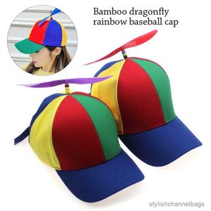 Casquettes de baseball arc-en-ciel bambou libellule casquette de Baseball drôle hélice aventure papa chapeau Snapback chapeau casquette