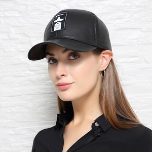Casquettes de baseball en cuir véritable, chapeau d'extérieur à visière unisexe, Style Polo classique à rayures réglables, Streetwear
