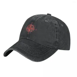 Tapas de pelota Red Compass Baseball Cap North East South West Streetwear Men Women Walled Trucker Hat Logo Gimnasio Regalo Snapback