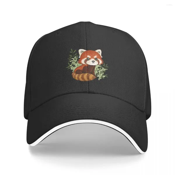 Gorras de bola Panda rojo en la naturaleza Gorra de béisbol Bolsa de playa Sombrero Hombre para el sol Senderismo Niño Mujer