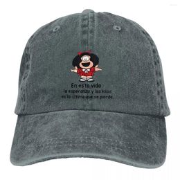 Ball Caps Retro Baseball Cap Men Hats Femmes Visor Protection Snapback Mafalda Cartoon