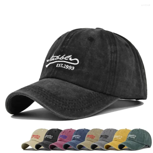 Ball Caps rétro Cape en détresse Broderie Petites lettres Curbe Brim Hat Visor décontracté Pepped for Fashion Women Men Casqquette