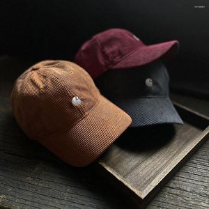 Gorras de bola Retro Vintage Pana Gorra de béisbol Deporte Aleros curvos para hombres Mujeres Unisex Otoño Invierno