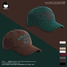 Ball Caps Retro Upd Raw Broideery Papa Cap Sautpuise femme Soft Top Top Soft Casual Sunproo Baseball pour les hommes