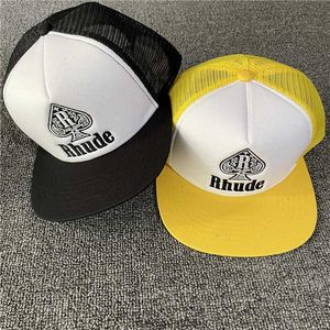 Ball Caps Rhude Mesh Baseball Cap Zomerpaar Collectie Hoed