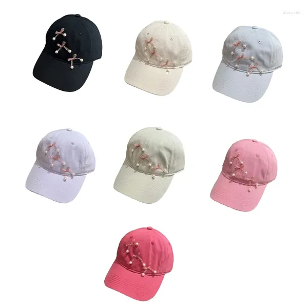 Ball Caps ruban Bowknot Baseball Hat pour les adolescents Girl Summer Fashion Spring Fashion Sunproof Hats Femmes Outdoor Casual