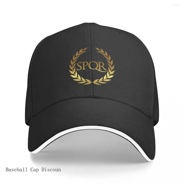 Gorras de bola Roman SPQR Gorra de béisbol Bobble Protección UV Solar Diseñador Sombrero Duro Mujer Hombre