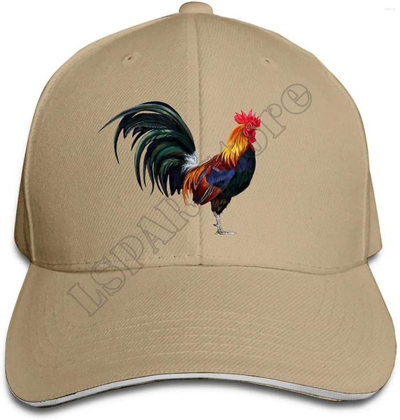 Ball Caps Rooster Chicken Peak Baseball Cap Hat Sandwich