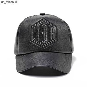 Ball Caps Running Chute Panjoiner 2018 PU Leather Baseball Cap Hip Hop Hip Hip Hip Hop Cap Men's and Women's Hipster Hats W015 J230520