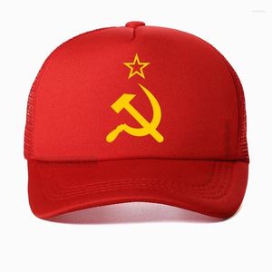 Ball Caps Russische Sovjet-vlag Baseball Cap Unisex Volwassen CCCP USSR Hamer en sikkel Hoed Verstelbare Papa Hoeden Vrouwen Mannen Hip Hop Bot