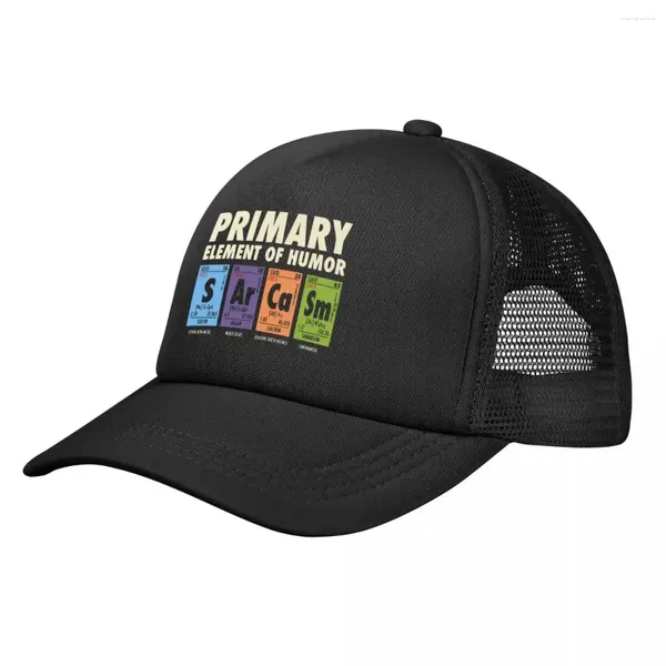 Gorras de bola S Ar Ca Sm Ciencia Malla Béisbol Unisex Camionero Trabajador Gorra Tabla periódica de humor Sarcasmo Sombrero Ajustable Papá Primavera