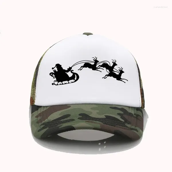 Ball Caps Santa Claus arrive des chapeaux de visière de visière de la plage de la casquette d'été