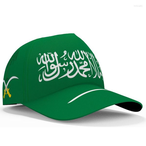 Gorras de béisbol Arabia Saudita Gorra de béisbol Nombre personalizado 3d gratis Logotipo del equipo Sa Sombrero Sau País Viaje Nación árabe Islam árabe Bandera árabe Sombreros