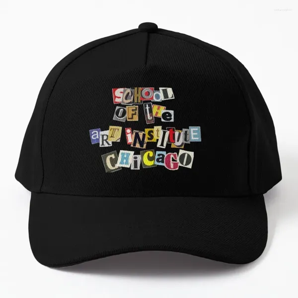 Ball Caps School of the Art Institute Chicago Saic Logo Funky Collage Baseball Cap Anime Hat Bage Foam Party Party Migne Women Men's