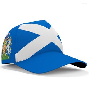 Casquettes de baseball Ecosse Baseball 3d Nom sur mesure Numéro Logo de l'équipe Chapeaux écossais Écossais Pays Voyage Alba Nation Grande-Bretagne Drapeau Couvre-chef