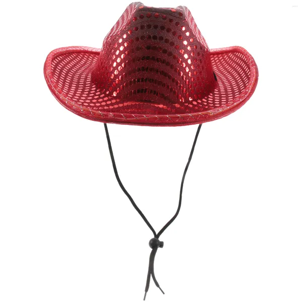 Gorras De Bola Lentejuelas Sombrero Vaquero Decoraciones De Fiesta Hombres Disfraz De Vaquera Halloween Mujeres Plata