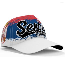 Casquettes de Baseball Serbie Baseball Gratuit 3d Nom Personnalisé Numéro Équipe Logo Srbija Chapeau Srb Pays Voyage Srpski Nation Drapeau Serbie Couvre-chef