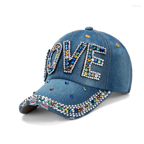 Gorras de bola Brillante Corazón Estrella Letra Amor Béisbol Alta Calidad Hip Hop Mujeres Hombres Casual Strapback Cap Fiesta al aire libre Deporte Sombrero