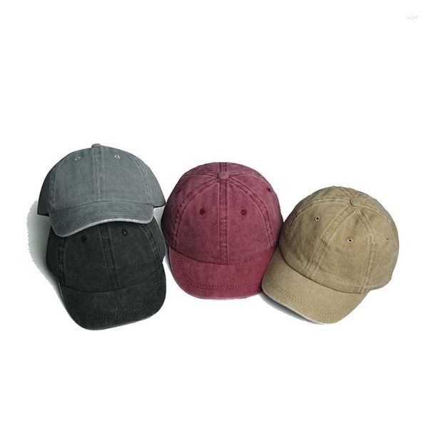 Casquettes de Baseball à bord court pour hommes et femmes, matériel de lavage réglable, Protection solaire, chapeau de papa à rabat pour printemps et automne