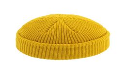 Kogelcaps shuangr mode unisex beanie hat ribbed gebreide winter warme korte casual vaste kleur voor volwassenen 2389783