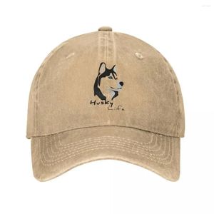 Ball Caps Siberian Husky Life Baseball Retro noodlijdende denim Funny Dog Pet Snapback Hat Style Trainingen Verstelbare fit hoeden Cap