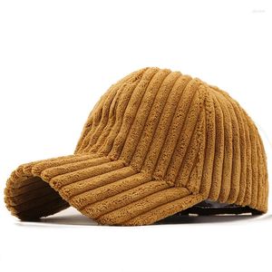 Kogelcaps eenvoudige corduroy meisje winter honkbal pet vrouwen casquette gemonteerde hoeden gorra trucker snapback dames warme hoed