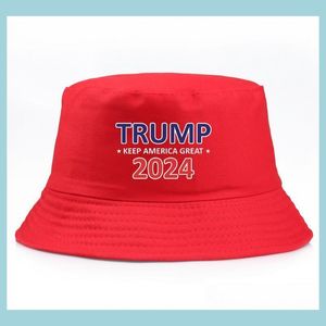 Casquettes De Baseball Simple Trump Bucket Sun Cap USA Élection Présidentielle 2024 Chapeau De Pêcheur Printemps Été Automne Chapeaux En Plein Air 3 Styles Avec Dif Dh3Dn