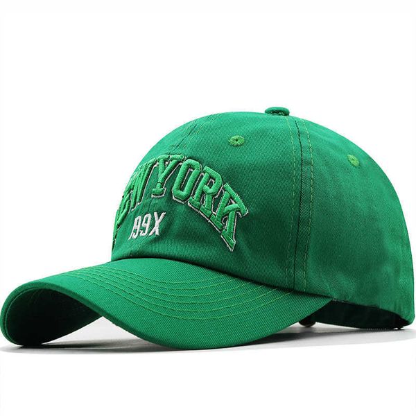 Gorras de bola Gorra de béisbol lavada simple Chica Snapback Sombreros Verano Otoño Sombrero para hombres Mujeres Gorras Casquette Sombreros Nueva York Bordado Gorras J230421