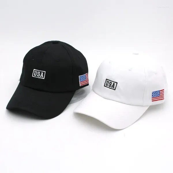 Gorras de bola Simplicidad Sombreros Bandera americana EE. UU. Letras Bordado Béisbol Hombres y mujeres Deportes al aire libre Sombrilla