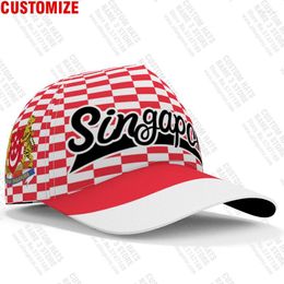 Casquettes de baseball Singapour Baseball gratuit 3D personnalisé nom numéro équipe Sg chapeau Sgp pays voyage malais nation Singapour drapeau couvre-chef