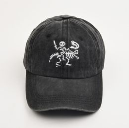 Gorras de béisbol con bordado de dragón y caballero esqueleto, gorras de béisbol de algodón para hombres y mujeres, sombreros Vintag de algodón Hip Hop, sombrero de papá, sombrero de camionero 230615