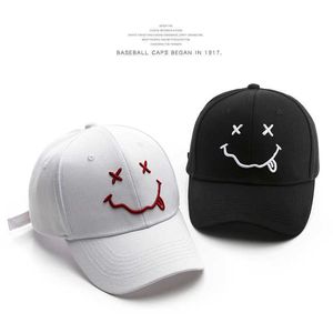 Gorras de bola Sleckton % algodón gorra de béisbol para mujeres y hombres moda bordado smiley viseras gorra niños niñas casual snapback sombreros unisex T220923