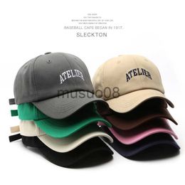 Casquettes de baseball SLECKTON Mode Casquette de baseball pour femmes et hommes Coton Lettre ATELIER Broderie Chapeaux Casual Summer Outdoor Sun Caps Unisexe J230608