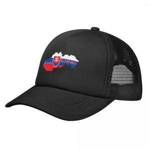 Casquettes de balle Drapeau de la Slovaquie et carte Casquette de baseball Chapeau Homme Luxe au soleil Drop Visière de plage pour hommes