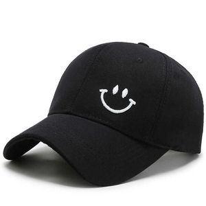 Gorras de béisbol Smiley Fe Trucker Hat Washed Dad Hat para Hombres Mujeres Gorras de béisbol lindas Sonrisa sin estructura Sombrero bordado P230412