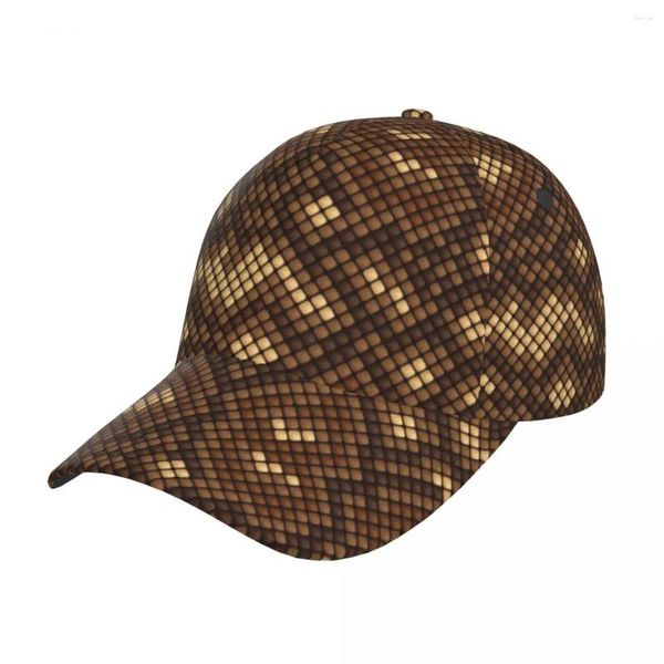 Casquettes de balle Serpent Texture Imprimer Casquette de sport en plein air Chapeau de baseball Hommes Femmes Visière Street Hip Hop