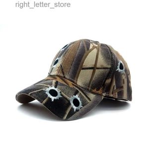 Bal Caps Snapback Camouflage Tactische Hoed Leger Tactische Baseball Cap3D Kogelgaten Desert Cobra Camo Camouflage Hoeden YQ231214