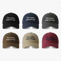 Ball Caps Soft Cotton Snapback Cap Letter Broidered Baseball Hat For Women Men Outdoor Sports Curved Brim Visor Hats Couple Hip Hop