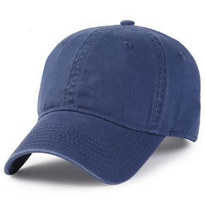 Ball Caps Zacht Katoen Wassen Oude Grote Maat Baseball Hoed voor Groot Hoofd Man Vrouw Vier Seizoenen Casual Cap 55-60cm 60-65cm 15 Kleuren 230303