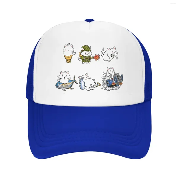 Gorras de bola Soft Kitty Béisbol Transpirable y de secado rápido Protector solar Sombrero para el sol Humor de dibujos animados Nerd Geek