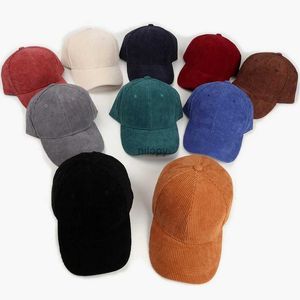 Kogelcaps vaste kleur corduroy honkbal pet nieuwste mode hiphop caps herfst winter outdoor piek cap multi-color trucker hoed unisex