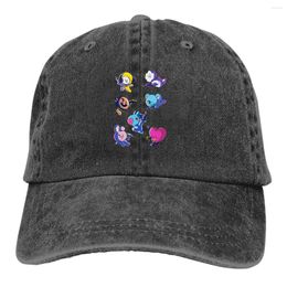 Capas de pelota Space Invaders Multicolor Hat a los personajes de dibujos animados de la gorra de las mujeres con sombreros de protección personalizados