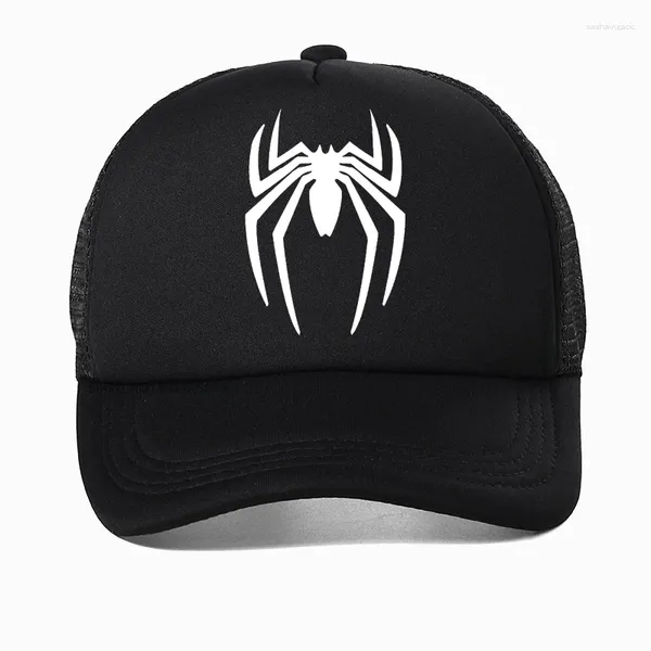 Ball Caps Spider Adult Baseball Cap d'été extérieur Mesh Trucker Sports Hat Men Punk Hip Hop Haps Snapback Alivables Bos