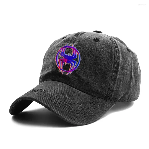 Ball Caps Spiderverse Logo Spider Baseball Paped Cap Sun Sun Shade Hats for Men Women