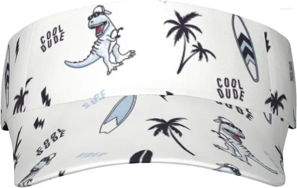 Ball Caps Sport Sun Visor Hat Surfer Dinosaurio Gorra ajustable para viajes al aire libre
