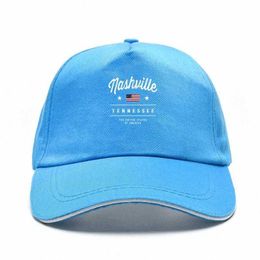 Ball Caps Sports Man's Baseball Cap Snapback Print Casual Print voor Nashville Tennessee USA Vintage Bill Hat Quality Fashion AA220517