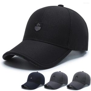 Casquettes de baseball Printemps et automne Hommes Baseball Style foncé Chapeaux de père Dôme Coton 56-60 cm Bord incurvé réglable Petites rayures BQ0597