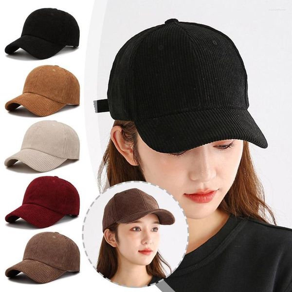 Casquettes de baseball en velours côtelé pour hommes et femmes, chapeau Vintage brodé avec lettres Hip Hop, unisexe, réglable, K6E4, printemps-automne