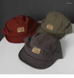 Bal Caps Lente Zomer Japanse Retro Korte Rand Ventilatie Cap Vrouwelijke Trendy Heren Tooling Straat Hiphop Zondichte piek