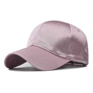 Kogelcaps lente zomer zijden satijnen honkbal cap zonn hoed voor vrouwen mannen snapback cap hip hop gorras casual sport mode g230209